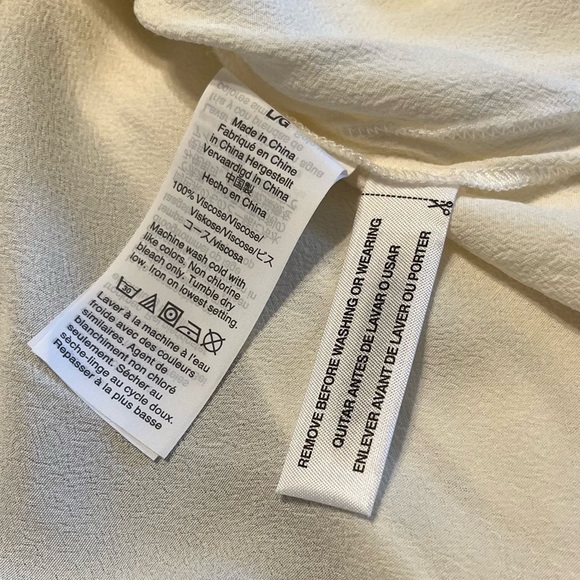 J. Crew Long-sleeve drapey popover top cream off white size Large - Picture 5 of 8